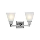 Livex Lighting 1032-05 Mission 2-Lights 200W Polished Chrome Bath Vanity Light
