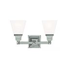 Livex Lighting 1032-35 Mission 2-Lights 200W Polished Nickel Bath Vanity Light