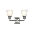Livex Lighting 1032-91 Mission 2-Lights 200W Brushed Nickel Bath Vanity Light