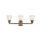 Livex Lighting 1033-01 Mission 3-Lights 300W Antique Brass Bath Vanity Light