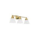 Livex Lighting 1033-02 Mission 3-Lights 300W Polished Brass Bath Vanity Light