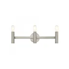 Livex Lighting 10343-91 Copenhagen 3-Lights 180W Brushed Nickel Bath Vanity Light