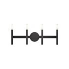 Livex Lighting 10344-04 Copenhagen 4-Lights 240W Black Bath Vanity Light