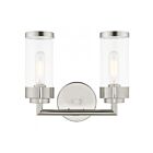 Livex Lighting 10362-05 Hillcrest 2-Lights 200W Polished Chrome Bath Vanity Light