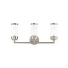 Livex Lighting 10363-91 Hillcrest 3-Lights 300W Brushed Nickel Bath Vanity Light