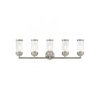 Livex Lighting 10365-91 Hillcrest 5-Lights 500W Brushed Nickel Bath Vanity Light