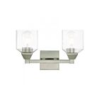 Livex Lighting 10382-91 Aragon 2-Lights 200W Brushed Nickel Bath Vanity Light