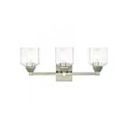 Livex Lighting 10383-91 Aragon 3-Lights 300W Brushed Nickel Bath Vanity Light