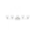 Livex Lighting 10385-05 Aragon 5-Lights 500W Polished Chrome Bath Vanity Light