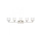 Livex Lighting 10385-91 Aragon 5-Lights 500W Brushed Nickel Bath Vanity Light