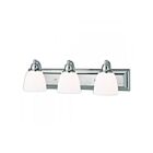 Livex Lighting 10503-05 Springfield 3-Lights 300W Polished Chrome Bath Vanity Light