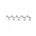 Livex Lighting 10505-91 Springfield 5-Lights 500W Brushed Nickel Bath Vanity Light