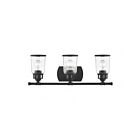 Livex Lighting 10513-04 Lawrenceville 3-Lights 300W Black Bath Vanity Light