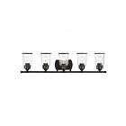 Livex Lighting Lawrenceville 10515-04 5-Lights 500W Black Vanity Light