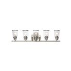 Livex Lighting 10515-91 Lawrenceville 5-Lights 500W Brushed Nickel Bath Vanity Light
