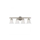 Livex Lighting 1064-91 Neptune 4-Lights 400W Brushed Nickel Bath Vanity Light