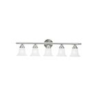Livex Lighting 1065-91 Neptune 5-Lights 500W Brushed Nickel Bath Vanity Light