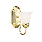 Livex Lighting 1071-02 Riviera 1-Light 100W Polished Brass Bath Vanity Light