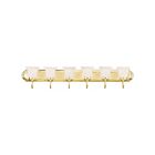 Livex Lighting 1076-02 Riviera 6-Lights 600W Polished Brass Bath Vanity Light