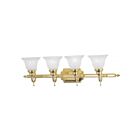 Livex Lighting 1284-02 Regency 4-Lights 400W Polished Brass Bath Vanity Light