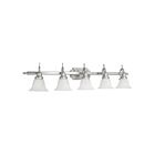 Livex Lighting 1285-91 Regency 5-Lights 500W Brushed Nickel Bath Vanity Light