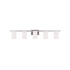Livex Lighting 1335-91 Astoria 5-Lights 500W Brushed Nickel Bath Vanity Light