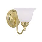 Livex Lighting 1351-02 Essex 1-Light 100W Polished Brass Bath Vanity Light