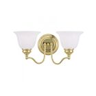 Livex Lighting 1352-02 Essex 2-Lights 200W Polished Brass Bath Vanity Light