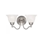 Livex Lighting 1352-91 Essex 2-Lights 200W Brushed Nickel Bath Vanity Light