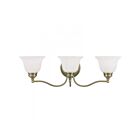Livex Lighting 1353-01 Essex 3-Lights 300W Antique Brass Bath Vanity Light