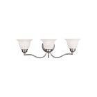 Livex Lighting 1353-91 Essex 3-Lights 300W Brushed Nickel Bath Vanity Light