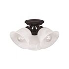 Livex Lighting Essex 1358-07 3-Lights 180W Bronze Semi Flush Mount