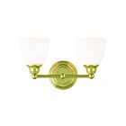 Livex Lighting 13662-02 Somerville 2-Lights 200W Polished Brass Bath Vanity Light
