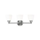 Livex Lighting 13663-91 Somerville 3-Lights 300W Brushed Nickel Bath Vanity Light