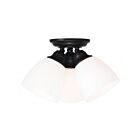 Livex Lighting Somerville 13664-07 3-Lights 300W Bronze Semi Flush Mount