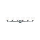 Livex Lighting 13666-05 Somerville 6-Lights 600W Polished Chrome Bath Vanity Light