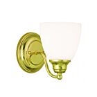 Livex Lighting Somerville 13671-02 100W 1-Light Polished Brass Wall Sconce