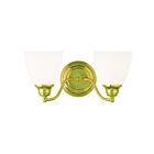 Livex Lighting 13672-02 Somerville 2-Lights 200W Polished Brass Bath Vanity Light