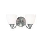 Livex Lighting 13672-91 Somerville 2-Lights 200W Brushed Nickel Bath Vanity Light