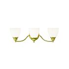 Livex Lighting 13673-02 Somerville 3-Lights 300W Polished Brass Bath Vanity Light