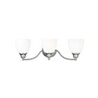 Livex Lighting 13673-91 Somerville 3-Lights 300W Brushed Nickel Bath Vanity Light