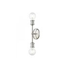 Livex Lighting Lansdale 14422-91 2-Lights 120W Brushed Nickel Vanity Light