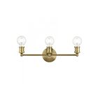 Livex Lighting 14423-01 Lansdale 3-Lights 180W Antique Brass Bath Vanity Light