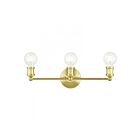Livex Lighting 14423-12 Lansdale 3-Lights 180W Satin Brass Bath Vanity Light