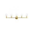Livex Lighting 14425-02 Lansdale 5-Lights 300W Polished Brass Bath Vanity Light