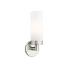 Livex Lighting Aero 15071-91 60W 1-Light Brushed Nickel Wall Sconce