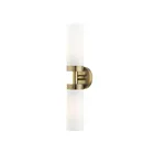 Livex Lighting 15072-01 Aero 2-Lights 120W Antique Brass Bath Vanity Light