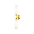 Livex Lighting 15072-02 Aero 2-Lights 120W Polished Brass Bath Vanity Light