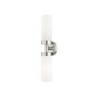 Livex Lighting 15072-91 Aero 2-Lights 120W Brushed Nickel Bath Vanity Light
