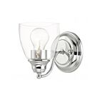 Livex Lighting 15131-05 Montgomery 1-Light 100W Polished Chrome Bath Vanity Light
